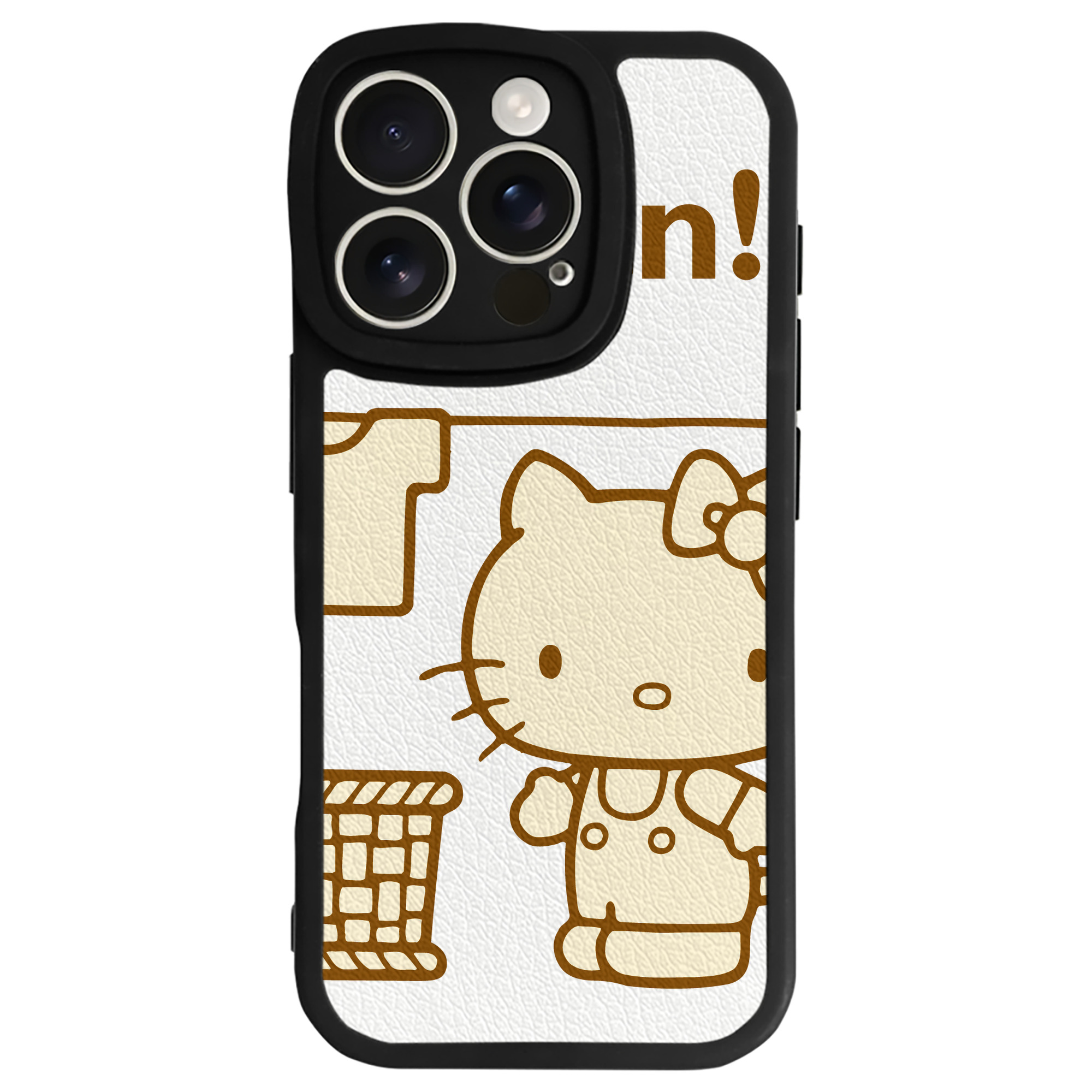 （画像用） Hello Kitty ハローキティ 【iPhone 16シリーズ対応】シリコンスマホケース（レザー調） 材質：シリコン